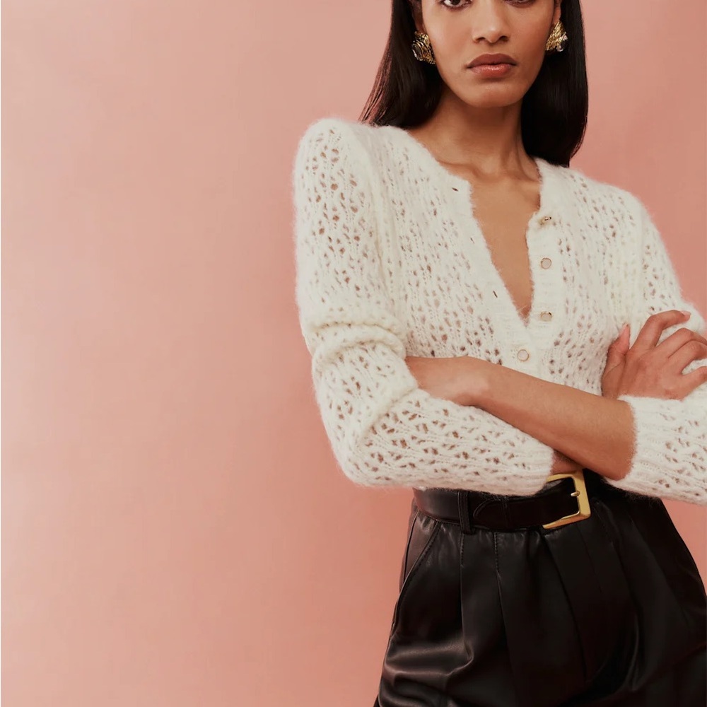 Reformation Cream Knit Cardigan - Picture 2 of 9